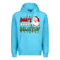 Ocean Blue don't stop believin Premium Hoodie - BarkalooDesign