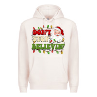 Pale Pink don't stop believin Premium Hoodie - BarkalooDesign
