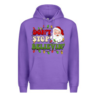 Purple don't stop believin Premium Hoodie - BarkalooDesign
