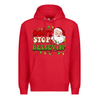 Red don't stop believin Premium Hoodie - BarkalooDesign