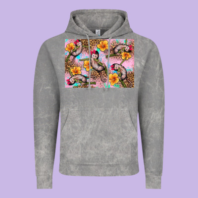 Baby Monkey Flowers Vintage Hoodie Designed By Artiststas