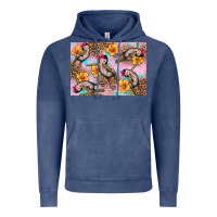 Vintage Denim Baby monkey flowers Vintage Hoodie - Artiststas