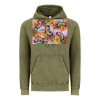 Vintage Olive Baby monkey flowers Vintage Hoodie - Artiststas