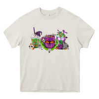 Cream Halloween Coffee Cups Heavy Core Tee - FaDigitalArtStudio
