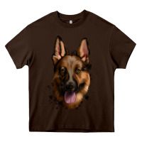 Chocolate Brown German Shepherd Heavy Core Tee - Jasminsmagicworld