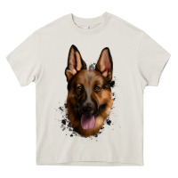 Cream German Shepherd Heavy Core Tee - Jasminsmagicworld
