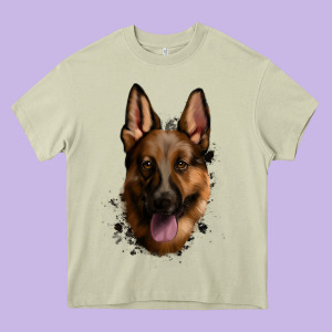 German Shepherd Heavy Core Tee Designed By Jasminsmagicworld