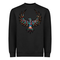 Black aztec leopard thunderbird Heavyweight Sweatshirt - RanaPortraitStore