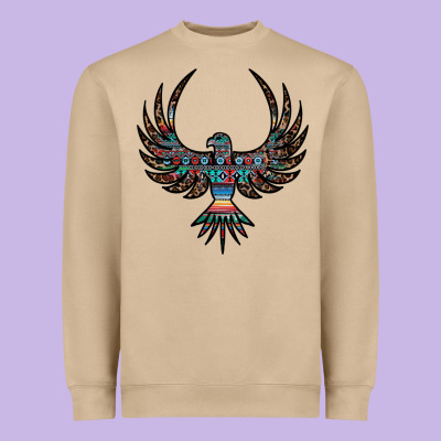Aztec Leopard Thunderbird Heavyweight Sweatshirt Designed By Ranaportraitstore