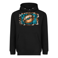 Black Football Lips Heavyweight Hoodie - Jasminsmagicworld