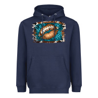 Navy Football Lips Heavyweight Hoodie - Jasminsmagicworld