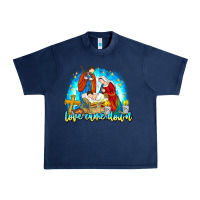 Navy Love Came Down Urban Heavy Tee - CowhideDigitalArt