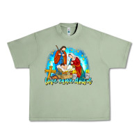 Oil Green Love Came Down Urban Heavy Tee - CowhideDigitalArt