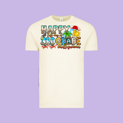 Name Farewell 3rd Grade  Hello Summer Vintage Tee Designed By Cowhidedigitalart