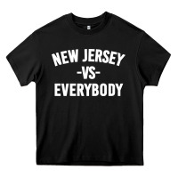Black NEW JERSEY - VS - EVERYBODY Heavy Core Tee - linhVisuals