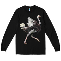 Black Ostrich Long Sleeve Tee - LillyAllenDesigns
