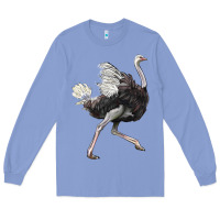 Colony Blue Ostrich Long Sleeve Tee - LillyAllenDesigns