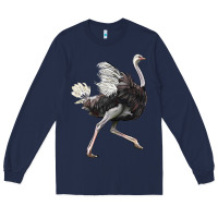 Navy Ostrich Long Sleeve Tee - LillyAllenDesigns
