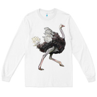 White Ostrich Long Sleeve Tee - LillyAllenDesigns