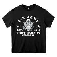 Black fort carson colorado us army base Heavy Core Tee - linhVisuals