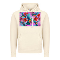 Vintage Artic Flower Hummingbird Vintage Hoodie - Artiststas