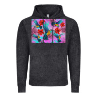 Flower Hummingbird Vintage Hoodie | Teevron