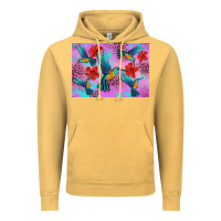 Vintage Mustard Flower Hummingbird Vintage Hoodie - Artiststas