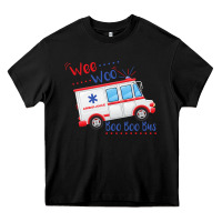 Black emt paramedic wee woo ambulance boo Heavy Core Tee - linhVisuals