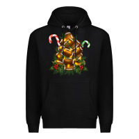 Black football tree christmas Premium Hoodie - RanaPortraitStore