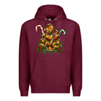 Burgundy football tree christmas Premium Hoodie - RanaPortraitStore