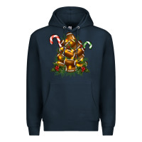 Navy football tree christmas Premium Hoodie - RanaPortraitStore
