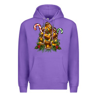 Purple football tree christmas Premium Hoodie - RanaPortraitStore