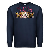 Navy Bulldog Mom Premium Sweatshirt - Jasminsmagicworld