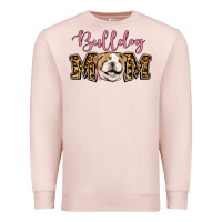 Pale Pink Bulldog Mom Premium Sweatshirt - Jasminsmagicworld