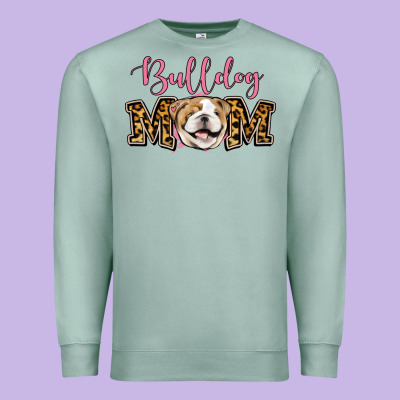 Bulldog Mom Premium Sweatshirt Designed By Jasminsmagicworld