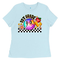 Baby Blue 1St Grade Ladies Tee - CowhideDigitalArt