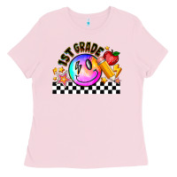 Bubblegum Pink 1St Grade Ladies Tee - CowhideDigitalArt
