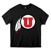 Black utah utes Heavy Core Tee - linhVisuals