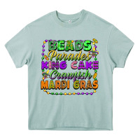 Beads Parades King Cake Crawfish Mardi Gras Heavy Core Tee | Teevron