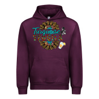 Mauve Wine turquoise gemstone and taquila Urban Hoodie - RanaPortraitStore