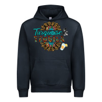 Navy turquoise gemstone and taquila Urban Hoodie - RanaPortraitStore