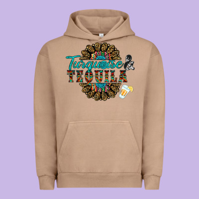 Turquoise Gemstone And Taquila Urban Hoodie Designed By Ranaportraitstore