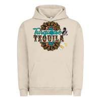 Pigment French Oak turquoise gemstone and taquila Urban Hoodie - RanaPortraitStore