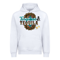 White turquoise gemstone and taquila Urban Hoodie - RanaPortraitStore