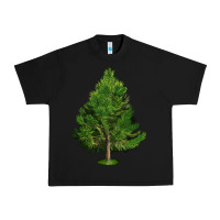 Black White Pine Tree Illustrations Urban Heavy Tee - LillyAllenDesigns