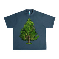 Midnight Navy White Pine Tree Illustrations Urban Heavy Tee - LillyAllenDesigns