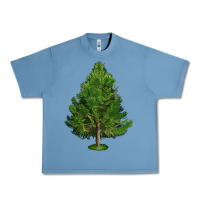 Pebble Blue White Pine Tree Illustrations Urban Heavy Tee - LillyAllenDesigns