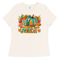 Bone Pumpkin Spice Junkie Ladies Tee - CowhideDigitalArt