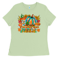 Matcha Pumpkin Spice Junkie Ladies Tee - CowhideDigitalArt