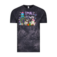 Cloud Black Small Town Easter Day Vintage Tee - CowhideDigitalArt